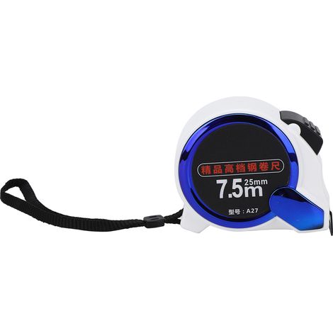 mètre à rubanMètre ruban rétractable en acier, boîtier PC portable, haute précision pour travaux de bois, 7,5 mètres x 25 mm (1/5)