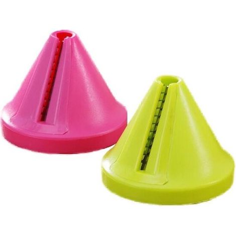 2 teiliger Spiralgemüseschneider Praktischer Spiralgemüseschneider Gemüseschneider aus Edelstahl Küchenhelfer Spiralschneider für Gemüse, Zucchin (1/5)