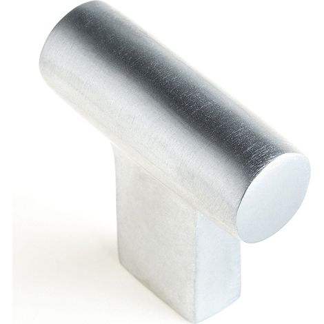 Pomo para Mueble  Estilo Contemporáneo  Fabricado en Latón  Acabado en Aluminio  Medidas 331231 mm  Sistema de Fijación Atornillado  Incluye Tornillos M4  1 Unidad - (1/4)