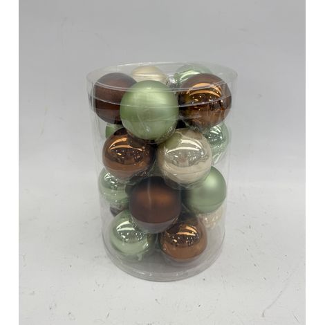 TrendLine Weihnachtskugeln aus Glas Ø 6 cm grün espresso 20 Stück Weihnachtskugel