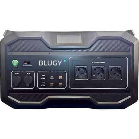 BLUGY Estación de energía de 2400w 50Ah 48V, múltiples funciones, ideal para autocaravana, camper, todo tipo de vehículos (1/2)