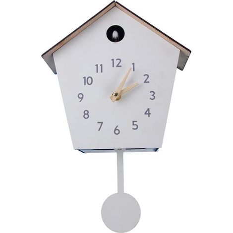 1 Horloge coucou, fonction sonnerie, pendule balancier, panneau de fibres, décoration salon (1/5)