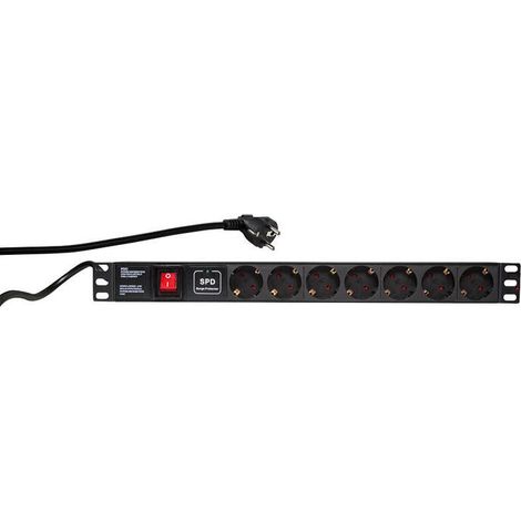 Zocalo Con 7 Zocalos Schuko Para Rack 19 Switch