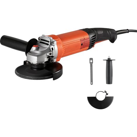 Meuleuse d'angle 127mm, 5,4A 10000tr/min, avec carter anti-poussière réglable pour meulage, coupe et dérouillage des métaux (disque non inclus) (1/5)