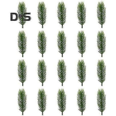 20 aiguilles de pin artificielles réalistes, sans arrosage, pour compositions florales DIY, décoration de mariage et de fête.12 cm (1/5)