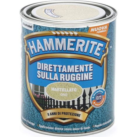 Hammerite Direttamente Sulla Ruggine Martellato Oro 0.75 l (1/4)