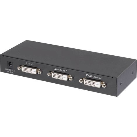 Renkforce 2 Porte Distributore, splitter DVI Predisposto Ultra HD 3840 x 2160 Pixel Nero (1/5)
