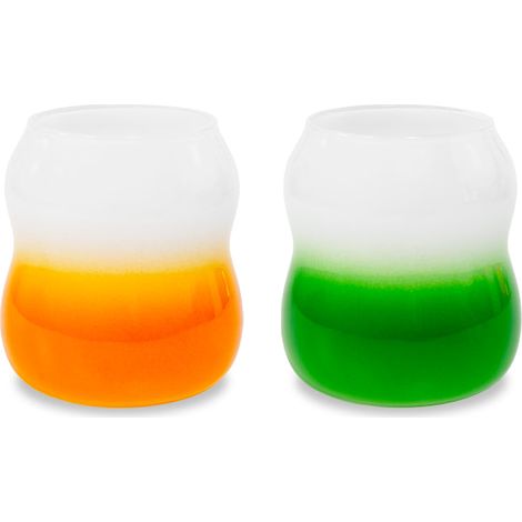 WD LifeStyle Set 2 Bicchieri Acqua 450 ml Arancione Verde