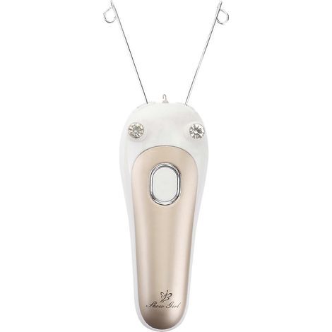 Wiederaufladbarer elektrischer Gesichtshaarentferner für Damen mit USB-Anschluss, Schönheitsrasierer mit Gesichtsmassagefunktion (Gold) – 18,00 x 5,00 x 3,00 cm – Gold (1/4)