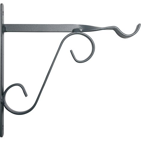 Potence fer plat anthracite 20x20 cm (1/3)
