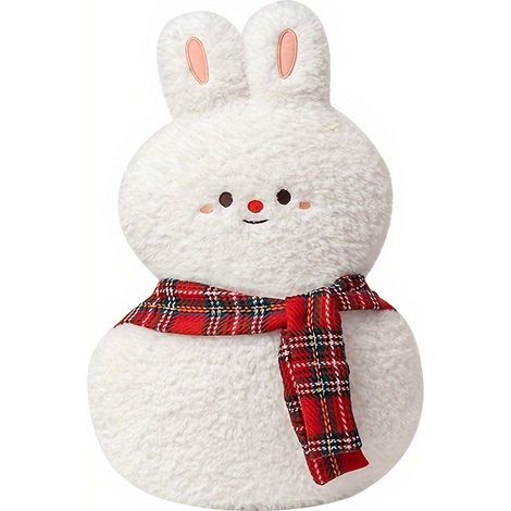 SNUGGLEON Peluches de Noël - Coussin décoratif Père Noël et rennes adorables avec des touches de rouge festif (1/5)