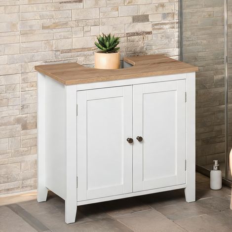 Meuble de salle de bain branco e Madeira en MDF 60 x 30 x 60 cm (1/5)
