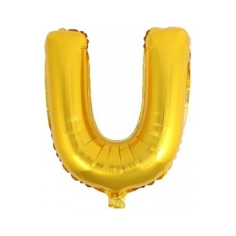 Ballon en aluminium en forme de lettre U dorée 45 cm 1 pièce