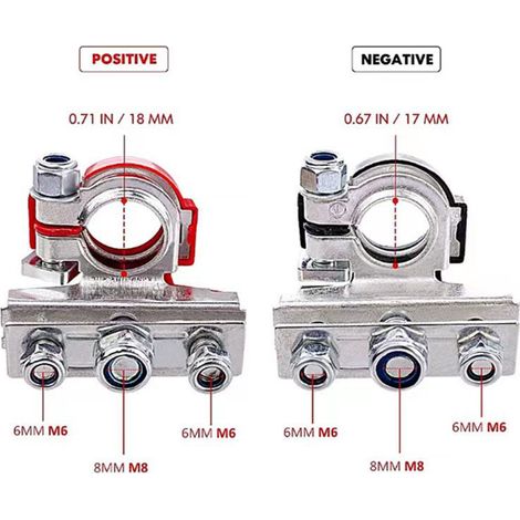 Mandrin à bouteille simple Retrofit Mandrin à batterie en cuivre pur Mandrin à emboutir les bornes en cuivre pur-1.2mm cuivre pur nickelé, 1 paire (1/3)