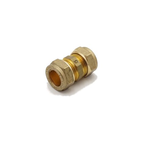 PrimaPlus Brass Compression Coupling 15mm - Pack of 10 (1/2)