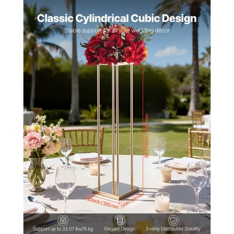 Support Fleur Mariage Colonne Lot de 10 Support Fleur Centre Table Mariage 80 cm Présentoir Floral pour Fêtes, Anniversaires, Décor… (1/5)
