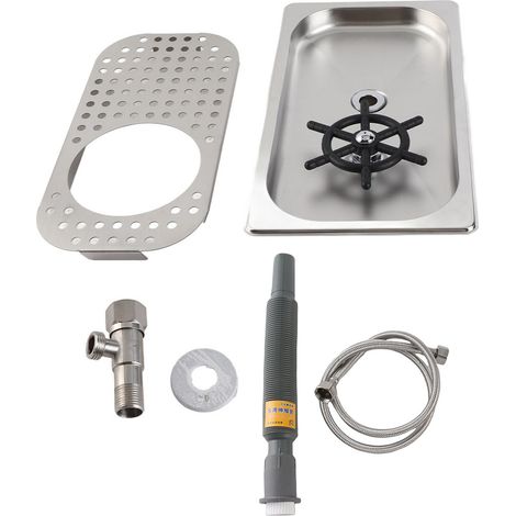 Rince-verres automatique Acier inoxydable 304 Lave-gobelet évier avec égouttoir Nettoyage rapide pour bar et cuisine (1/5)