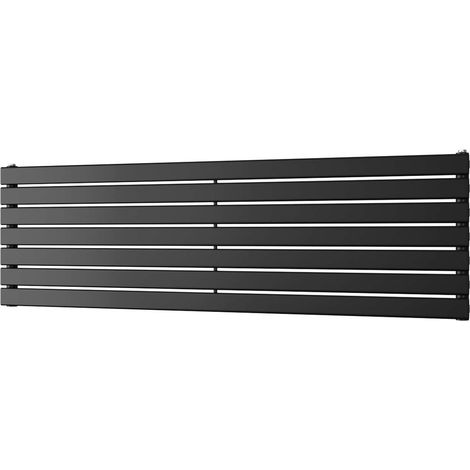 Typhoon Axis - Black Horizontal Radiator H476mm x W1600mm Single Panel (1/3)