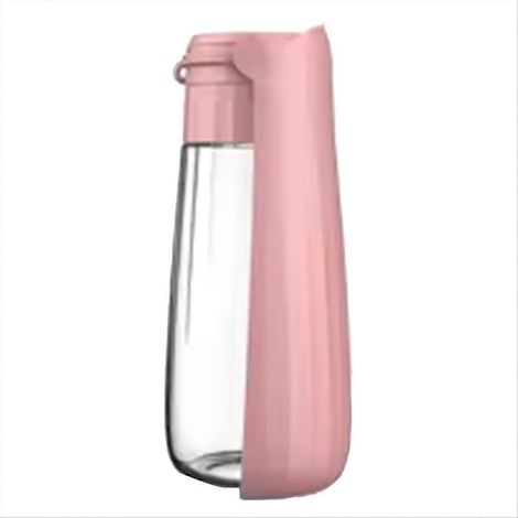 Faltbare, pinkfarbene Wasserflasche für Hunde und Katzen, ideal für draußen. Erhältlich in verschiedenen Größen (klein, mittel und groß). (1/5)