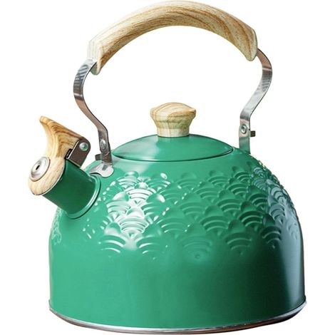Bouilloire Bouilloire à sifflet en acier inoxydable 2,5 L pour poêle à bois à induction et à gaz (1/5)