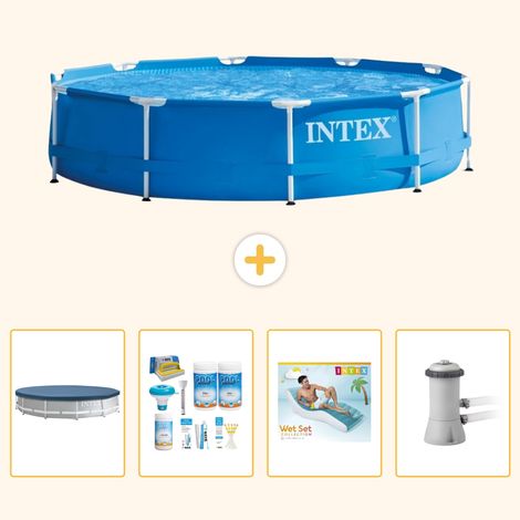 Intex Piscine Tubulaire Ronde - 366x76 cm - 5-pièces S172 (1/5)