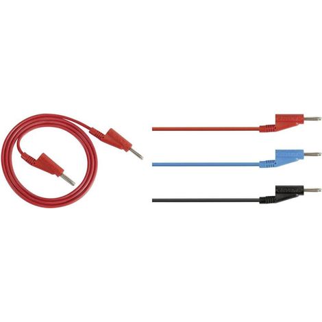 Rohde HZ10R Juego de 5 cables de medición rojos de 1 m