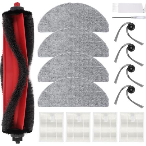Compatible con los robots aspiradores Q7 M5/Q7 M5+ y L5+, e incluye 1 cepillo principal, 4 filtros, 4 cepillos laterales y 4 almohadillas de fregado. (1/4)