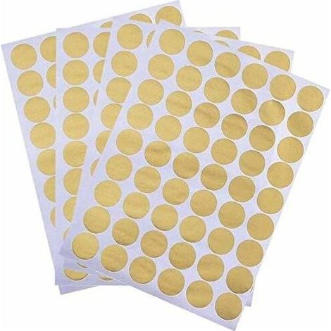 200 pièces d'autocollants à pois dorés, autocollants à pois amovibles de 5 cm, pois adhésifs dorés (1/5)