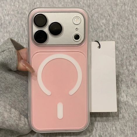 (iPhone 17 Pro Max) Coque de téléphone 2-en-1 avec chargeur intégré, finition mate et antichoc, fermeture magnétique et transparente. (1/5)