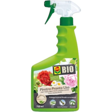 Insetticida spray 750 ml a base di piretro ad azione rapida per piante e fiori Compo Bio