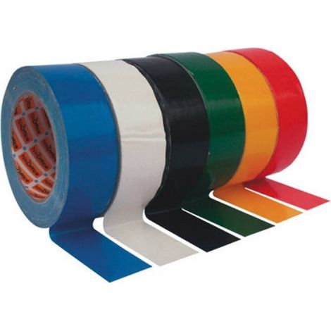 TRADE SHOP - Set 6 Pezzi Nastro Telato Americano Adesivo 50mm X 12mt Isolante Per Riparazioni -