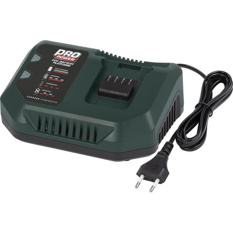 Powerplus Chargeur POWBP90700 - 20V - Voyants lumineux - Longueur de câble 1,8 m - Temps de charge 40–45 min (1/3)