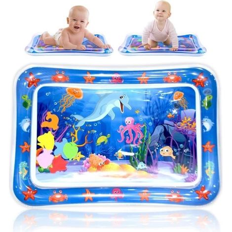 Tummy Time tapis d'eau tapis de jeu gonflable jouets sensoriels bébé nourrissons et tout-petits 3 6 9 mois nouveau-né filles garçons (1/4)