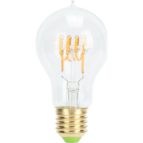 Ampoule LED A60 E27 4W à intensité variable, filament vintage transparent, lumière chaude 220V, décoration café.