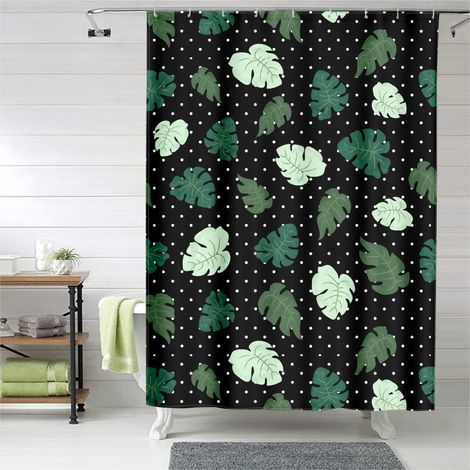 Rideau de douche motif flamant rose minimaliste, polyester salle de bain, 150x180 cm (1/5)