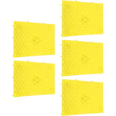 Tapis de massage des pieds en TPE (1 pièce) pour la marche, l'acupression et les jeux d'orteils à domicile ou en extérieur (jaune) (1/5)