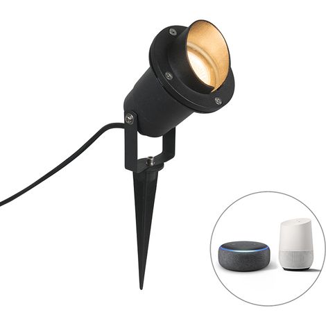Smart Spike Spot Black IP65 Incl. Wifi GU10 - Done