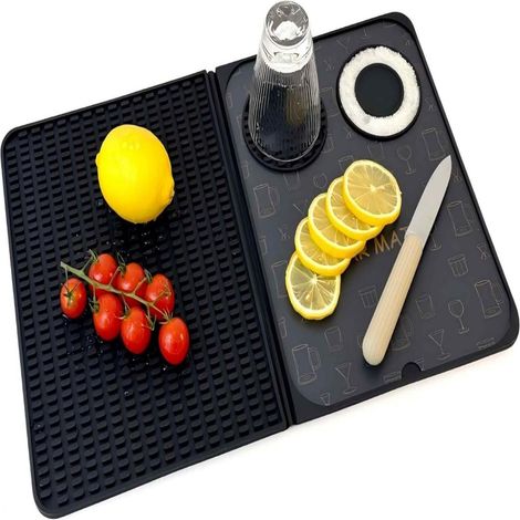 Tapis égouttoir et tapis de bar pliable - Couleur foncée - Tapis égouttoir et tapis de bar pliable - Couleur foncée (1/5)