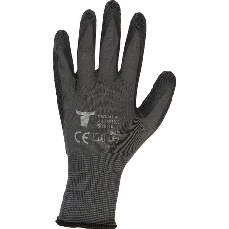 STIER Montagehandschuh, 12 Paar, Flex Grip, Größe 9, hochwertige Naturlatexbeschichtung, Exzellentes Tastgefühl, Schutz vor Flüsskeiten und Kälte, gute Abriebfestigkeit