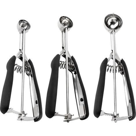 Keksschaufel Set 3teilig Teelöffel Backen Edelstahl 25mm 30mm 35mm (1/5)