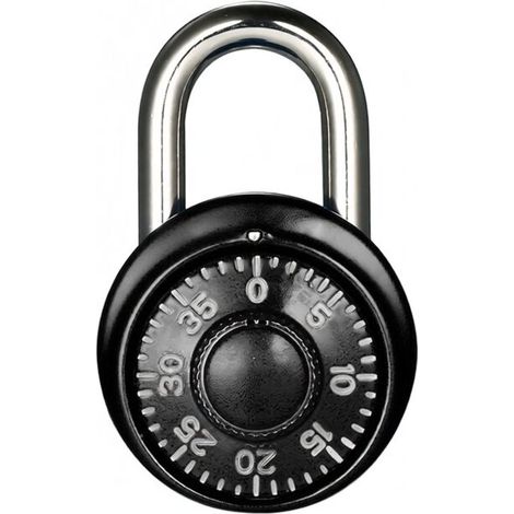Cadenas à combinaison Master Lock, cadenas pour armoire, verrou pour rangement, cadenas pour bagages et sacs à dos, noir (1/5)