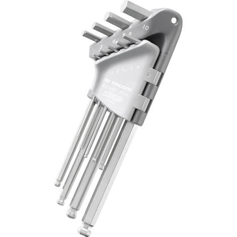 Facom 83SHST.JP9A 6 pans intérieurs Jeu de clés mâles coudées 1.5 mm, 2 mm, 2.5 mm, 3 mm, 4 mm, 5 mm, 6 mm, 8 mm, 10 mm