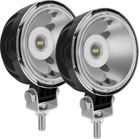 inch Round Yellow LED Work Lights, Motorcycle LED Fog Lights, Motorcycle LED Fog Lights, Off-Road 4WD SUV Truck Work Lights, 12V 24V LED Spotlight, Extra Light (1/5)