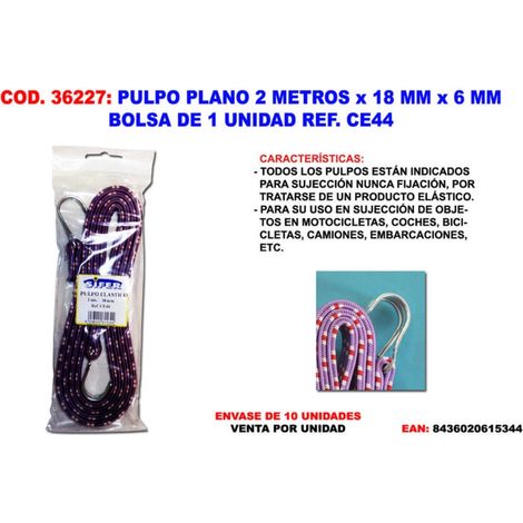 FPLUS pulpo plano 2 metros x 18 mm x 6 mm ce44 bolsa 1 und ce08