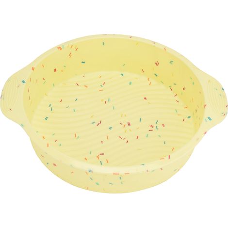 Kuchenform, korrosionsbeständige, wiederverwendbare Kuchenform, geeignet für die meisten Hobbybäcker (gelbe Körnung) (1/5)