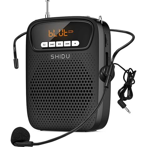 Amplificateur de voix Bluetooth avec microphone, 2500 mAh, rechargeable, amplificateur de voix portable pour enseignants, réunion, yoga, fitness, salle de classe, guide touristique, etc (1/5)