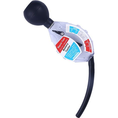 Fast battery water tester, acid mass analyzer, density meter, universal vehicle-specific density tester.
