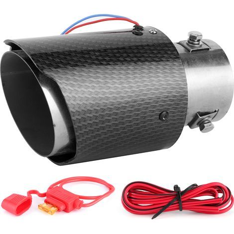 Embout D'échappement LED Embout D'échappement LED Tuyau D'échappement et Joint Tuyau D'échappement Queue Gorge Silencieux LED Embout Garniture de Remplacement de Voiture Entrée 63 (Signal d'avertissem (1/5)