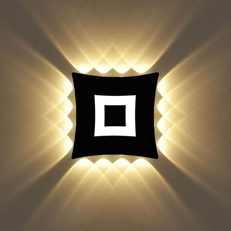 22W Moderne Applique Murale LED Lampe Murale Imperméable IP65 Aluminium Lampe de Mur LED Intérieur Extérieur pour Salle de Bains Salon Chambre à Coucher Couloir Escalier Entrée Porche - Lumière chaude (1/5)