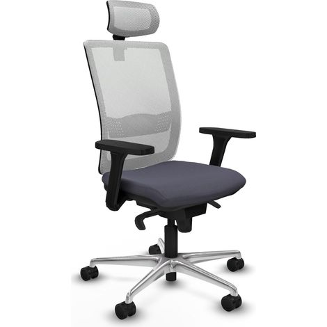 Sedia da ufficio piqueras y crespo Haches bianco alluminio (1/2)